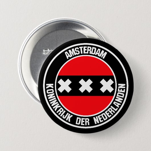 Amsterdamer RundEmblem Button (Vorne & Hinten)