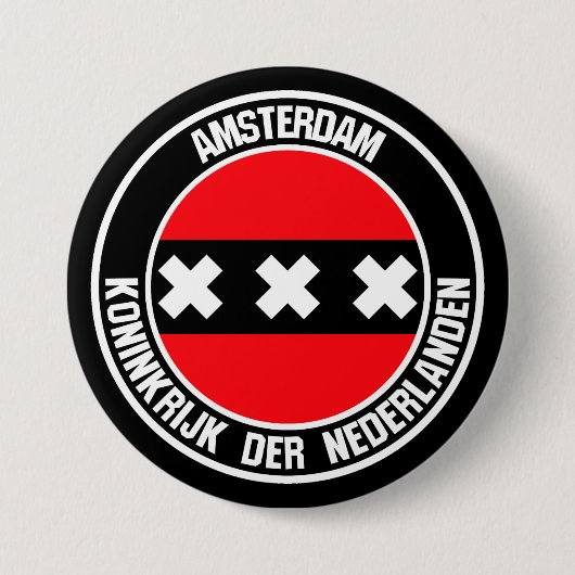 Amsterdamer RundEmblem Button (Vorderseite)