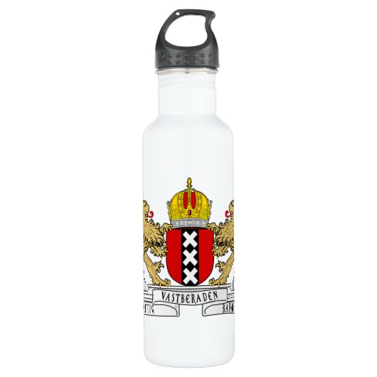 Amsterdamer Wappen Edelstahlflasche (Vorderseite)