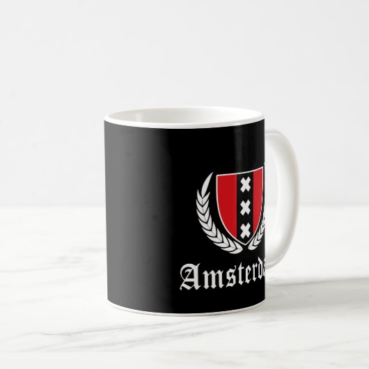 Amsterdamer Wappen Kaffeetasse (VorderseiteRechts)