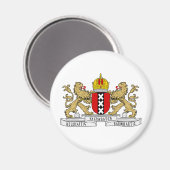 Amsterdamer Wappen Magnet (Vorderseite/Rückseite)
