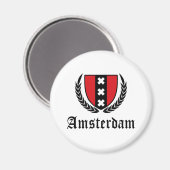 Amsterdamer Wappen Magnet (Vorderseite/Rückseite)