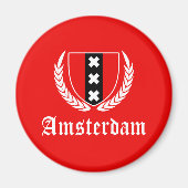 Amsterdamer Wappen Magnet (Vorne)