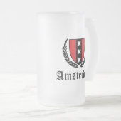 Amsterdamer Wappen Mattglas Bierglas (VorderseiteRechts)