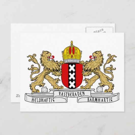Amsterdamer Wappen Postkarte (Vorne/Hinten)