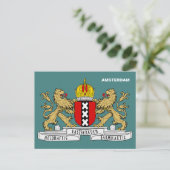 Amsterdamer Wappen Postkarte (Stehend Vorderseite)