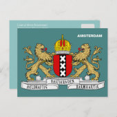 Amsterdamer Wappen Postkarte (Vorne/Hinten)