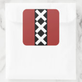 Amsterdamer Wappen Quadratischer Aufkleber (Tasche)