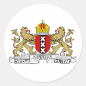 Amsterdamer Wappen Runder Aufkleber (Vorderseite)