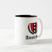 Amsterdamer Wappen Zweifarbige Tasse (VorderseiteRechts)