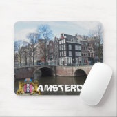 Amsterdamkanal-u. -brücken-Foto Mousepad (Mit Mouse)