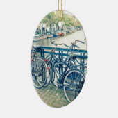 Amsterdamkanal und -fahrräder keramikornament (Rechts)
