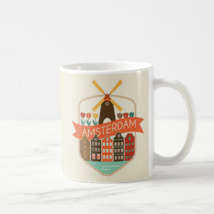 Amsterdams Windmühlen-Becher Kaffeetasse