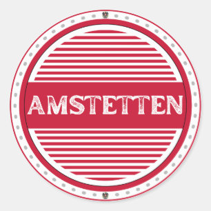 Amstetten City Pride Emblem – Österreichische Iden Runder Aufkleber