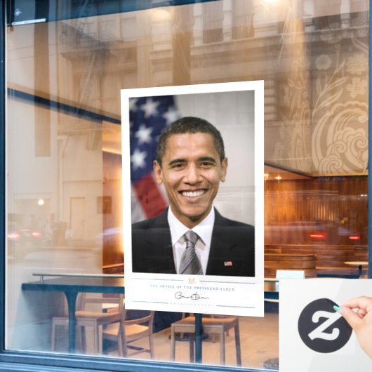 Amt des designierten Präsidenten Barack Obama Fensteraufkleber (Café-Fenster)