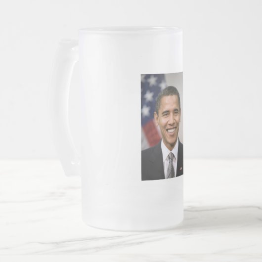 Amt des designierten Präsidenten Barack Obama Mattglas Bierglas (Vorderseite Links)