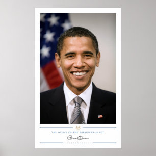 Amt des designierten Präsidenten Barack Obama Poster