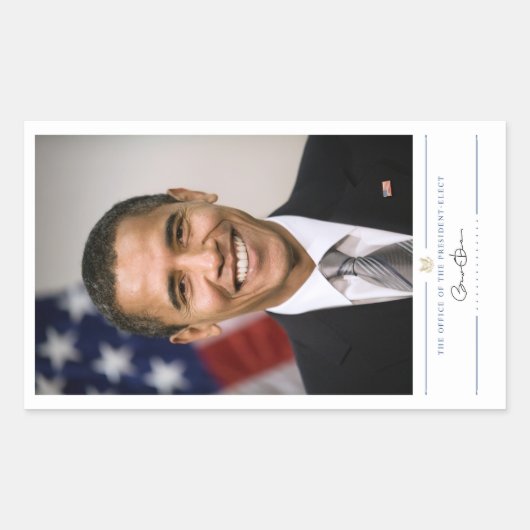 Amt des designierten Präsidenten Barack Obama Rechteckiger Aufkleber (Vorderseite)
