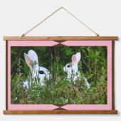 Amt für künstliche Trends/Kaninchen für Wohngestal Wandteppich Mit Holzrahmen (Vorderseite)