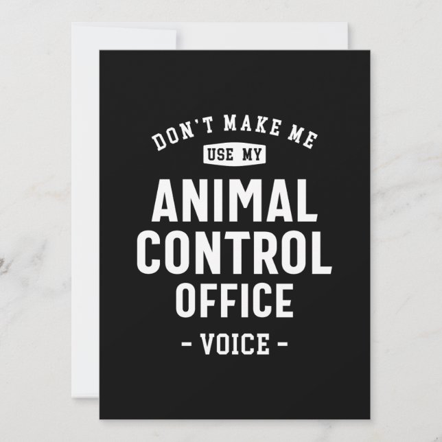 Amt für tierische Kontrolle Beruf Geburtstagsarbei (Vorderseite)