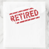 amtlich pensioniert ovaler aufkleber (Tasche)