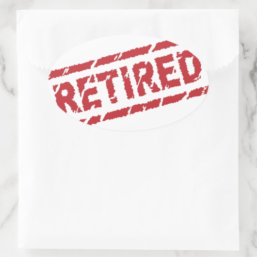 amtlich pensioniert ovaler aufkleber (Tasche)