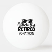 Amtlich überholte Personalisierte Namensvergabe Tischtennisball (Vorderseite)