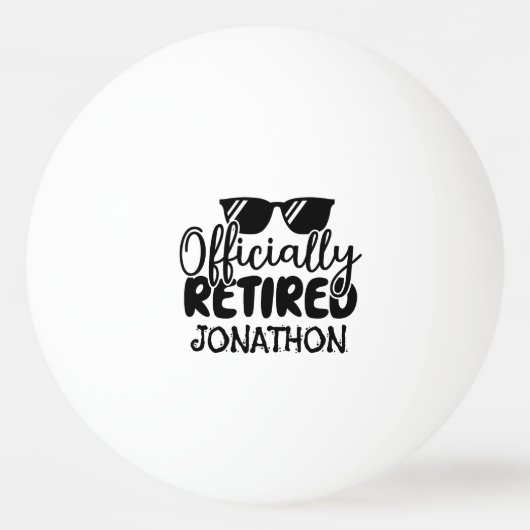 Amtlich überholte Personalisierte Namensvergabe Tischtennisball (Rückseite)