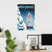 AMTRAK-Winter-Bahnreiseplakat Poster (Heimbüro)