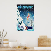 AMTRAK-Winter-Bahnreiseplakat Poster (Küche)
