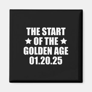 Amtseinführung 2025 Präsident Trump Goldenes Zeita Magnet