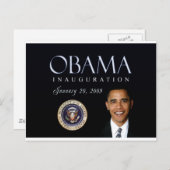 Amtseinführung Obamas Postkarte (Vorne/Hinten)
