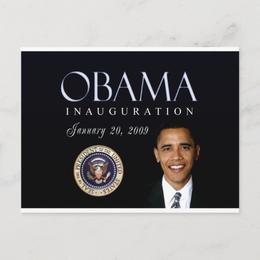 Amtseinführung Obamas Postkarte (Vorderseite)