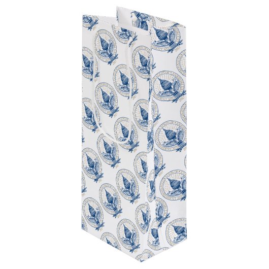 Amtseinführung Trump Pence 2017 Geschenktüte Für Weinflaschen (Vorderseite Schrägansicht)