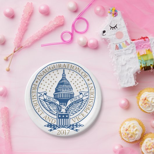 Amtseinführung Trump Pence 2017 Logo Pappteller (Party)