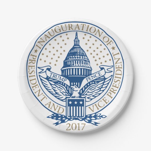 Amtseinführung Trump Pence 2017 Logo Pappteller (Vorderseite)