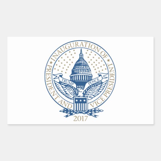 Amtseinführung Trump Pence 2017 Rechteckiger Aufkleber (Vorderseite)