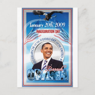 Amtseinführung von Barack Obama Postkarte
