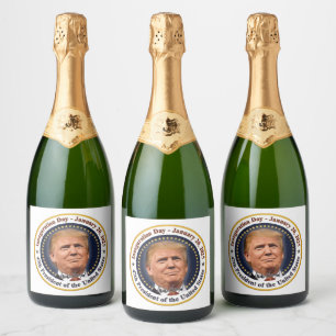 Amtseinführung von Präsident Trump am 20. Januar 2 Schaumweinetikett