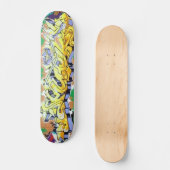 Amuck abstrakte Graffiti-WandSkateboards Skateboard (Vorderseite)
