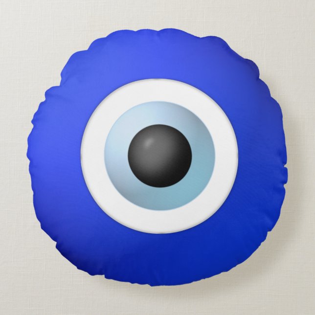 Amulet to Ward off the Evil Eye Rundes Kissen (Vorderseite)