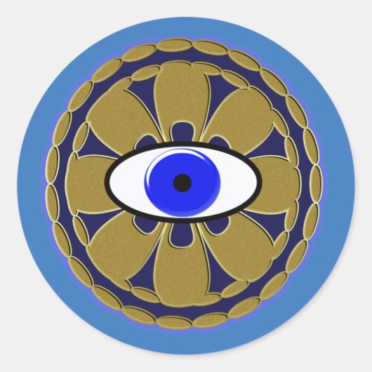 Amulett "böse Augen" Runder Aufkleber (Vorderseite)