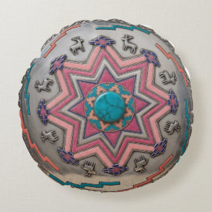 Amulett-Kissen „Hüter der Steppe“ Rundes Kissen