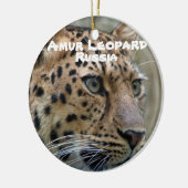 Amur Leopard, gefährdete Arten Keramik Ornament (Links)