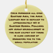 Amur Leopard, gefährdete Arten Keramik Ornament (Hinten)