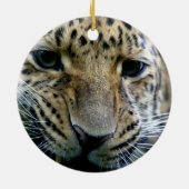 Amur-Leopard-Verzierungen Keramikornament (Hinten)