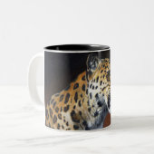 Amur-Leopardmalerei Becher Zweifarbige Tasse (Vorderseite Links)