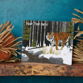 Amur (sibirisch) Tiger Fotoplatte (Seite)