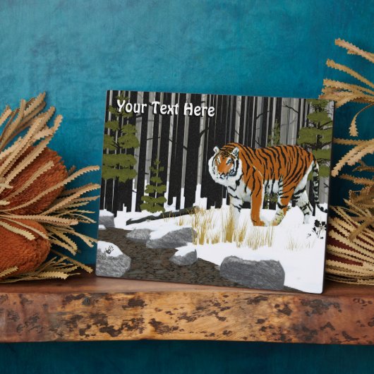 Amur (sibirisch) Tiger Fotoplatte (Seite)