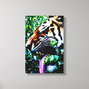 Amur Tiger 11x16,5 (27,5x41,25cm) Waccnm Leinwanddruck